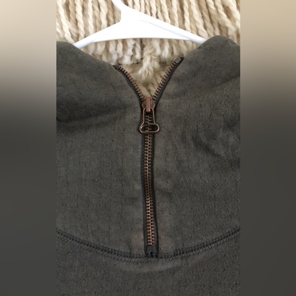 T by Alexander Wang Hoodie Sweatshirt Frayed Wide Sleeves Perforated Oversized - Picture 3 of 5